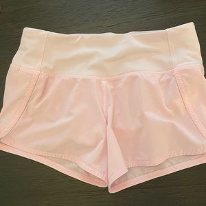 Lululemon speed shorts 4” size 2 light pink